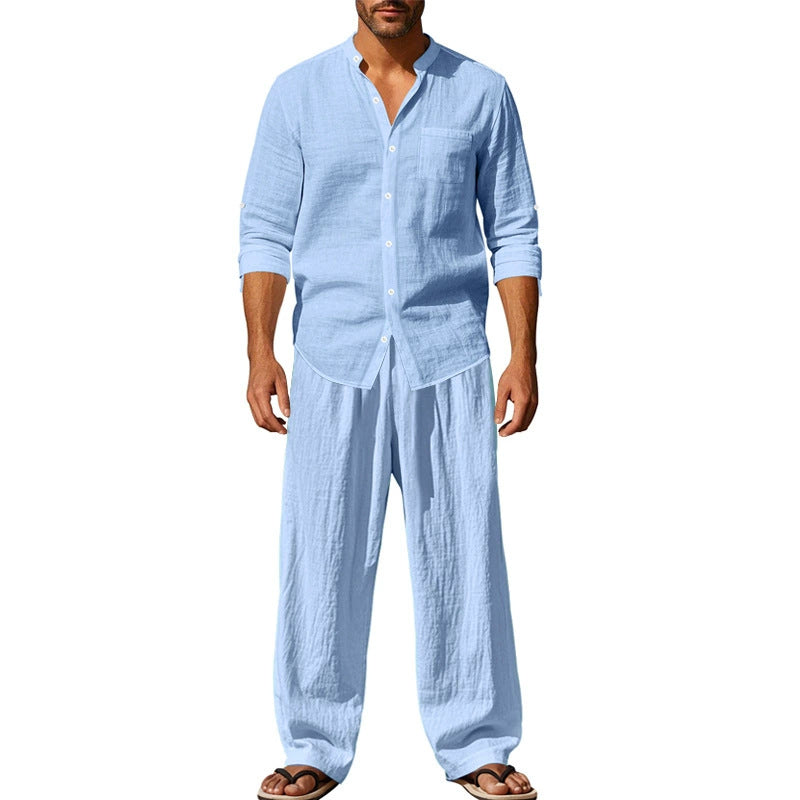 ⏳Time-limited Special⏰Men's Casual Breathable Shirt and Pants Set