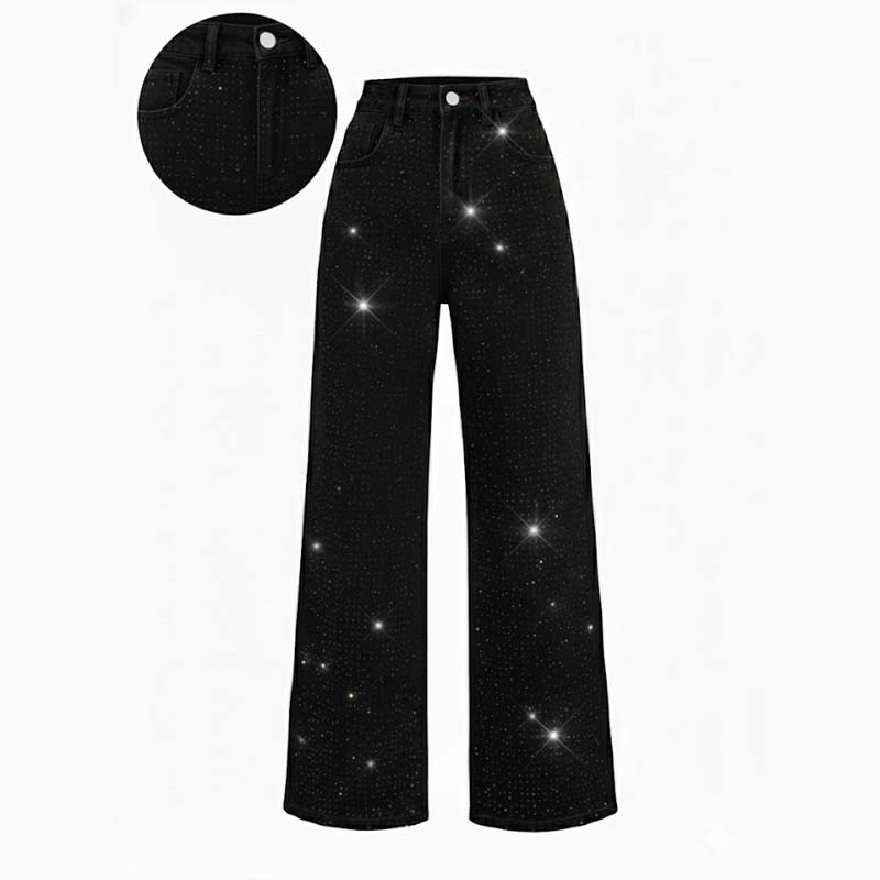 Women’s Stylish Rhinestone Embellished Jeans