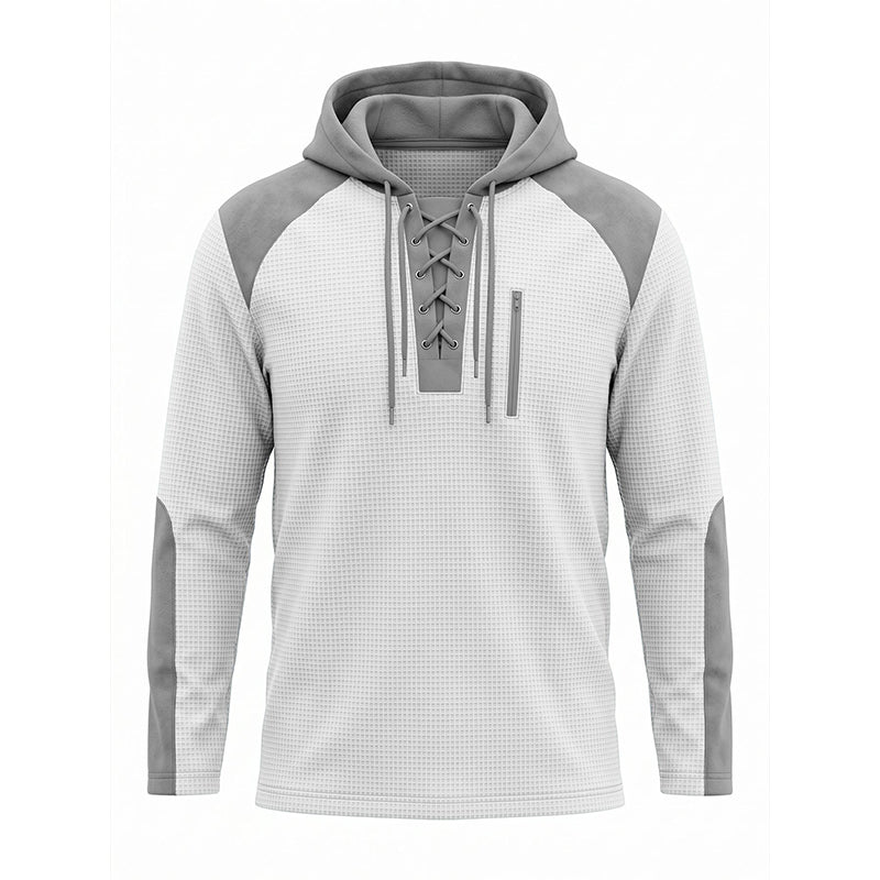 ๐ Men's Casual Knit Color-Block Hoodie โ Cosy Comfort & Effortless Autumn Style