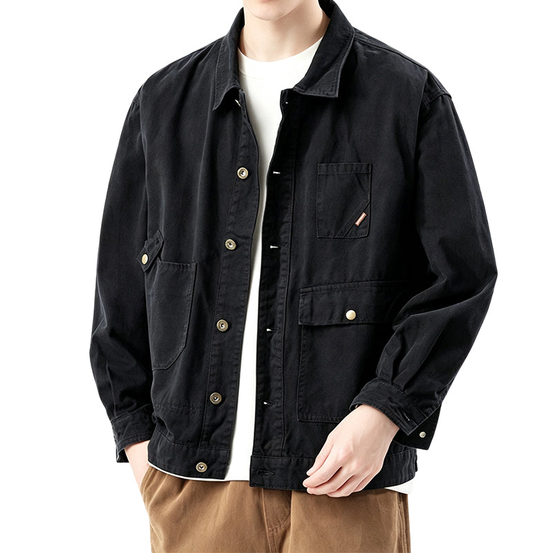 🍂✨Men's Classic Loose Fit Cargo Jacket – Rugged, Comfortable & Effortlessly Stylish