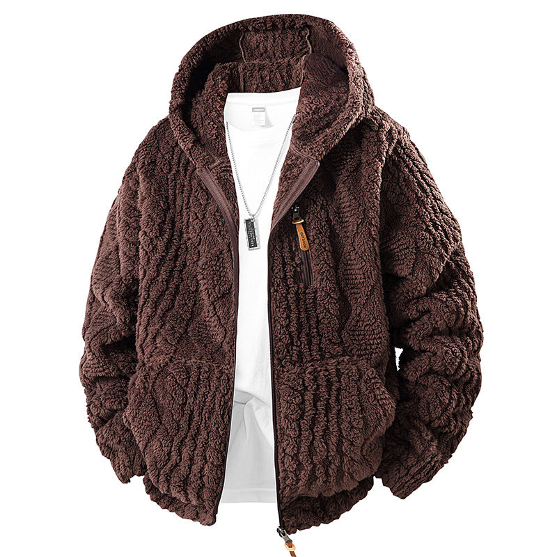 Men's Hooded Fleece Zipper Jacket ✨