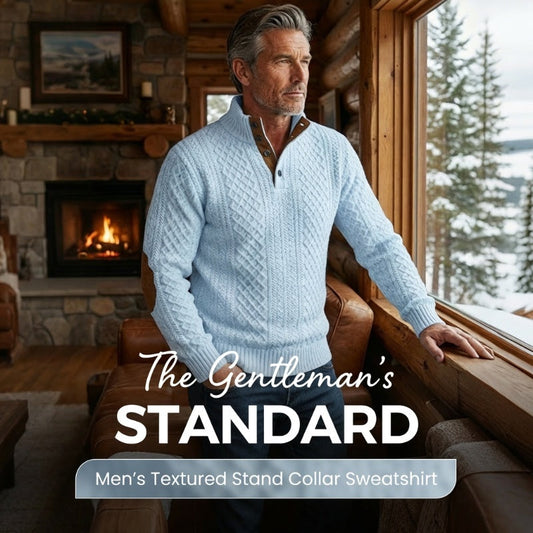 🧥Luxury Comfort | Men‘s Textured Jacquard Sweatshirt | Everyday Essential 🔥