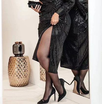 🔥BUY 2 GET 3 Free🔥Pearlescent Silk Stockings Sexy Nylon Pantyhose