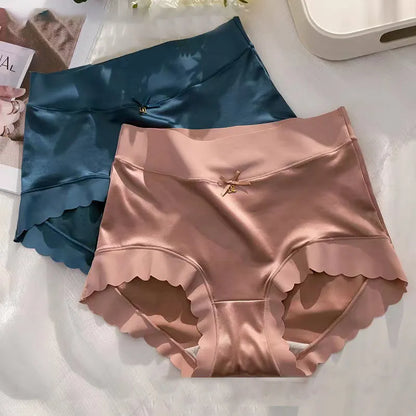 3PCS Premium Satin Antibacterial Panties Silky Skin