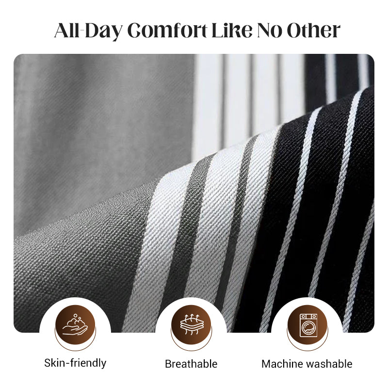👔 Men's Striped Shirt & Pants 2-Piece Set✨ Effortless Style✨