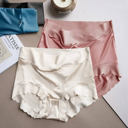 3PCS Premium Satin Antibacterial Panties Silky Skin