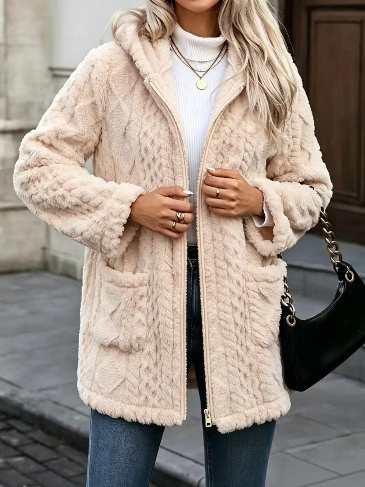 👚✨Women's Casual Plush Solid Color Cardigan✨