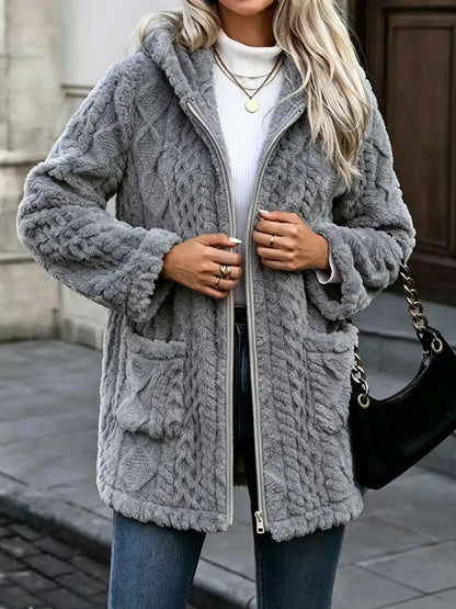👚✨Women's Casual Plush Solid Color Cardigan✨