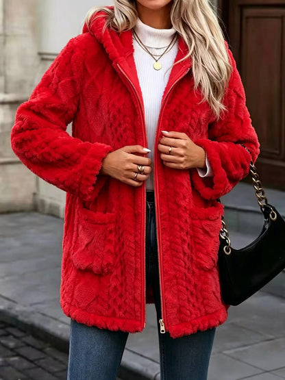 👚✨Women's Casual Plush Solid Color Cardigan✨