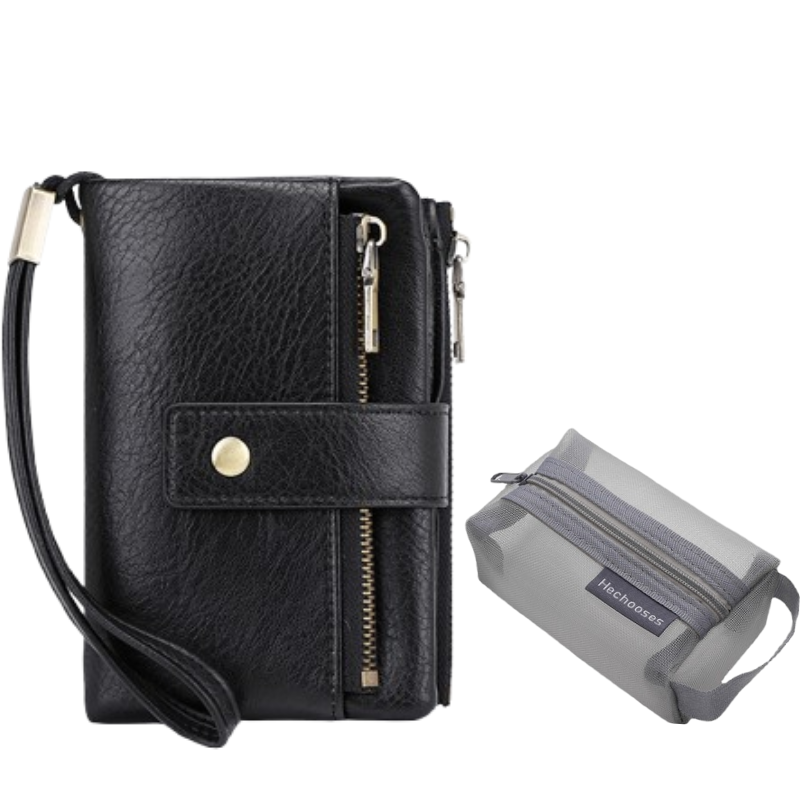 Women's Retro Style RFID Blocking Tri-fold Wallet