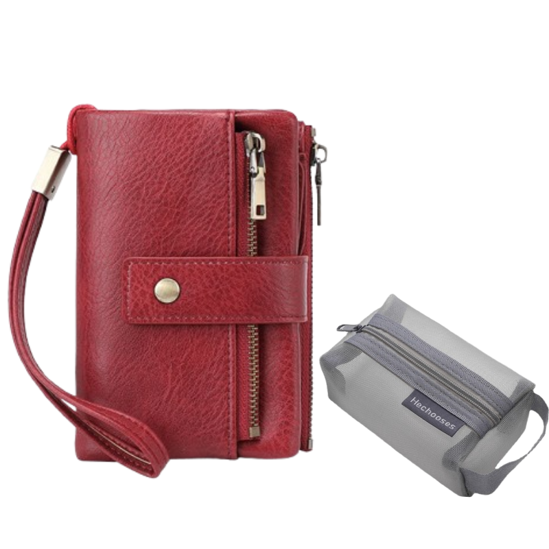 Women's Retro Style RFID Blocking Tri-fold Wallet