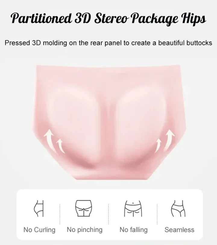 3PCS Premium Satin Antibacterial Panties Silky Skin