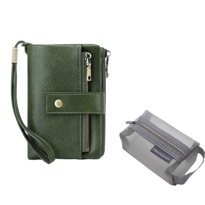 Women's Retro Style RFID Blocking Tri-fold Wallet