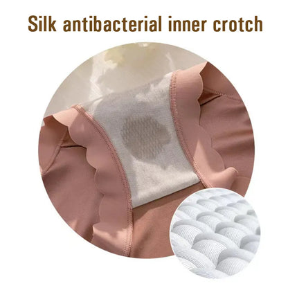 3PCS Premium Satin Antibacterial Panties Silky Skin