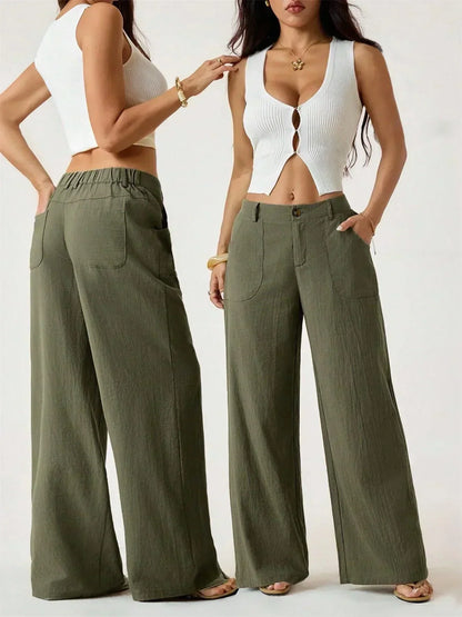 🎉🔥Women's Summer Breathable Wide Leg Casual Pants