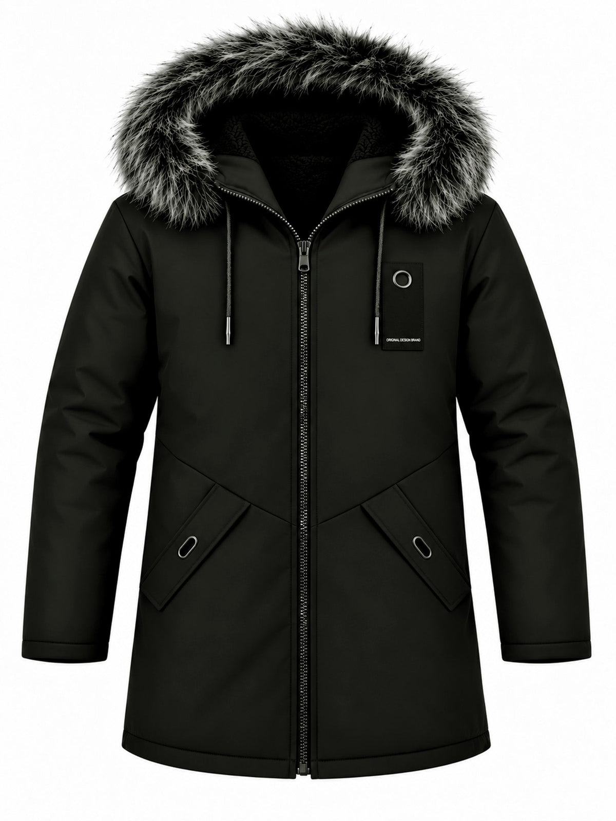 ✨Men's Windproof Hooded Thermal Mid-Length Parka Jacket