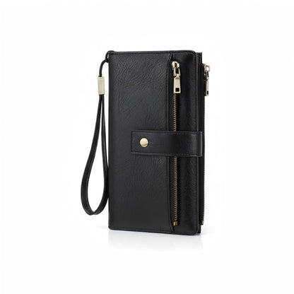 Women's Retro Style RFID Blocking Tri-fold Wallet