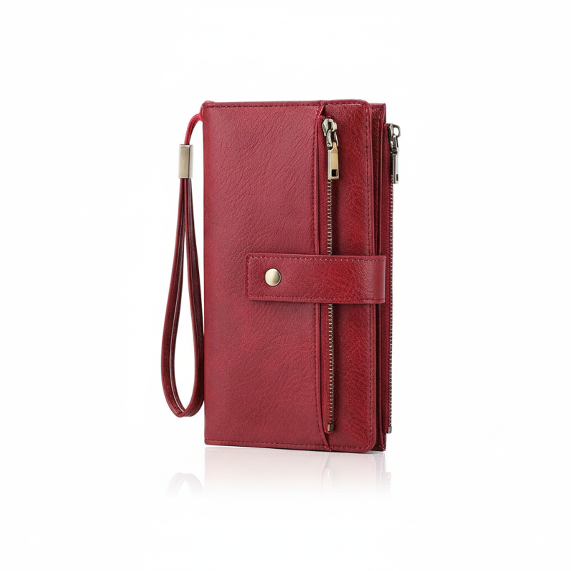 Women's Retro Style RFID Blocking Tri-fold Wallet