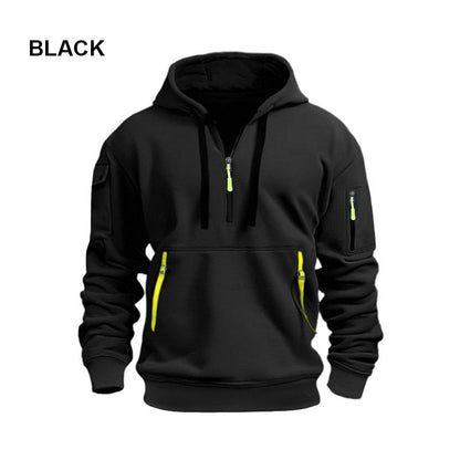 🧥Hoodies for Men with Half-Zip and Pockets – Cosy Comfort with Handy Pockets