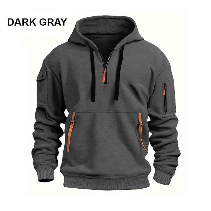 🧥Hoodies for Men with Half-Zip and Pockets – Cosy Comfort with Handy Pockets