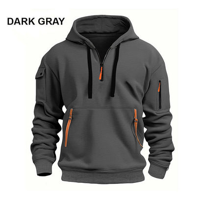 🧥Hoodies for Men with Half-Zip and Pockets – Cosy Comfort with Handy Pockets
