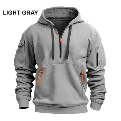 🧥Hoodies for Men with Half-Zip and Pockets – Cosy Comfort with Handy Pockets