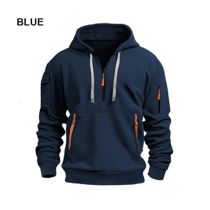 🧥Hoodies for Men with Half-Zip and Pockets – Cosy Comfort with Handy Pockets