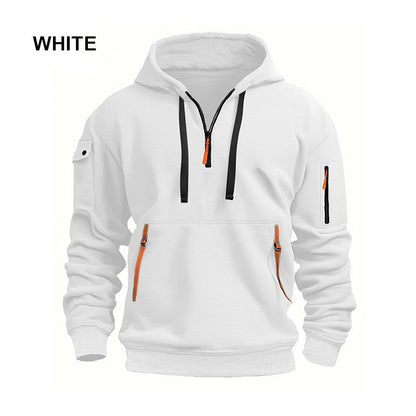 🧥Hoodies for Men with Half-Zip and Pockets – Cosy Comfort with Handy Pockets