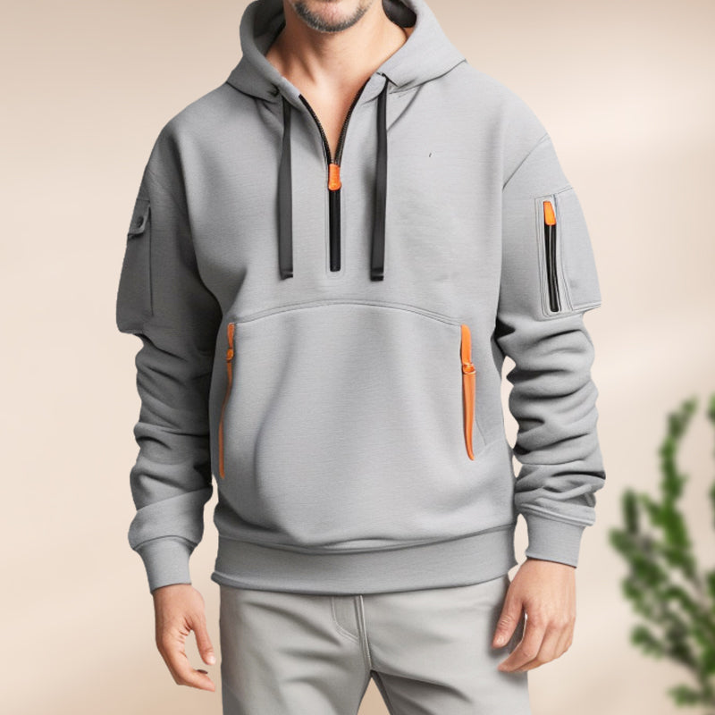 🧥Hoodies for Men with Half-Zip and Pockets – Cosy Comfort with Handy Pockets