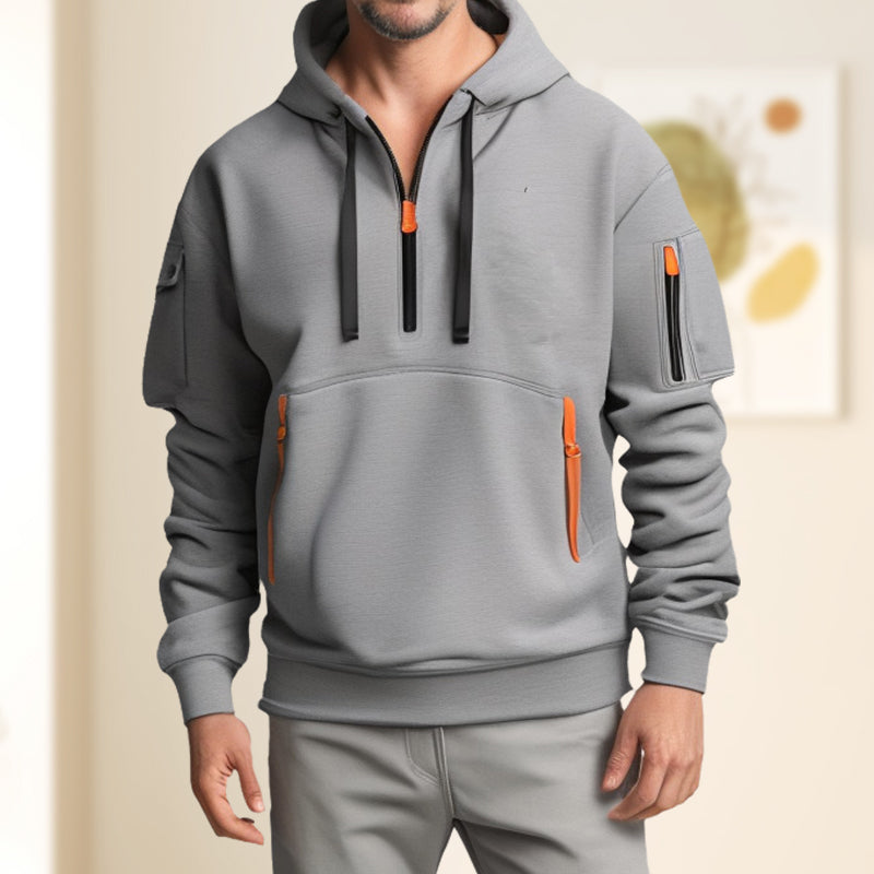 🧥Hoodies for Men with Half-Zip and Pockets – Cosy Comfort with Handy Pockets