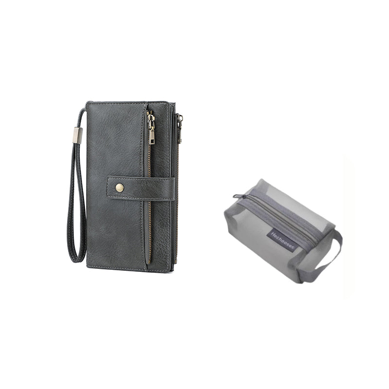 Women's Retro Style RFID Blocking Tri-fold Wallet