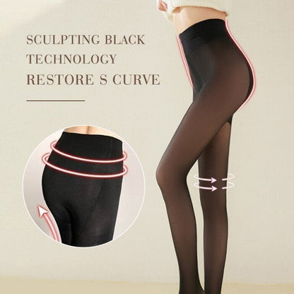 🔥Flash Sale 50% OFF!!⚡20K+ SOLD! 🏆❄️Flawless Legs Fake Translucent Warm Plush Lined Elastic Tights