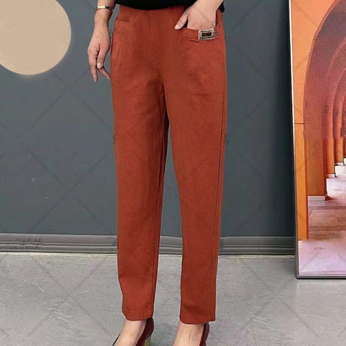 💝Women's Elastic Waist Cotton Pants💝