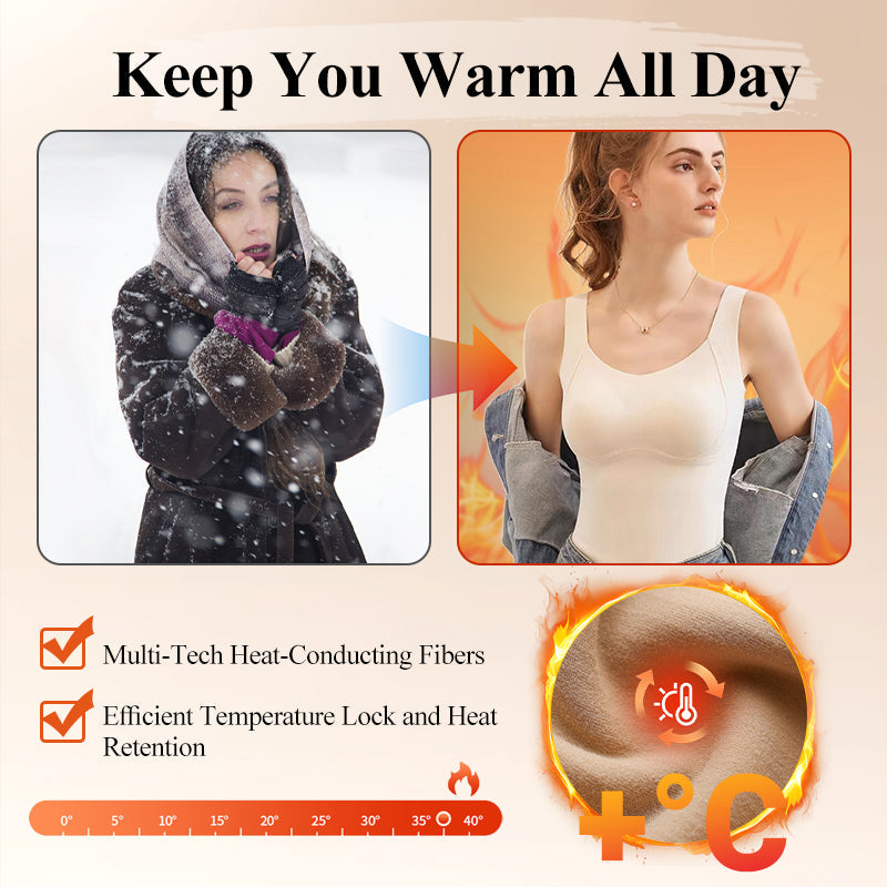 🥰Thickened Warm Tank Top with Shelf Bra