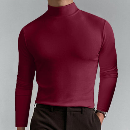 👕 60% OFF NOW! 🔥 Men's High Neck Slim Fit T-Shirt - Stretchy & Breathable for Gym or Casual, Modern Style & Comfort 🏃‍♂️📦