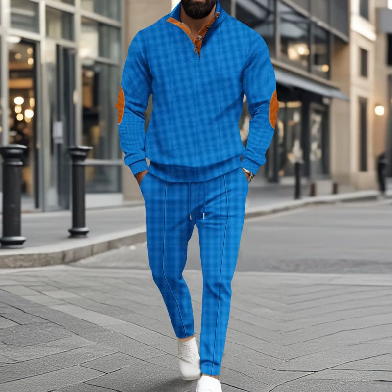 🎁 Hot Sale 62% OFF 🔥Men's Knit Half-Zip Casual Sweatshirt & Pants Set