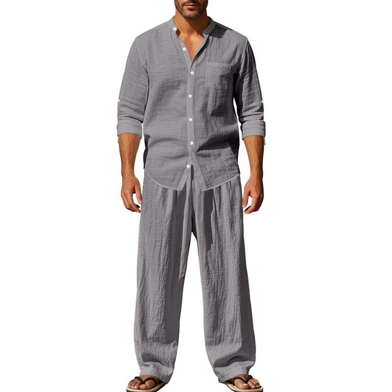 ⏳Time-limited Special⏰Men's Casual Breathable Shirt and Pants Set