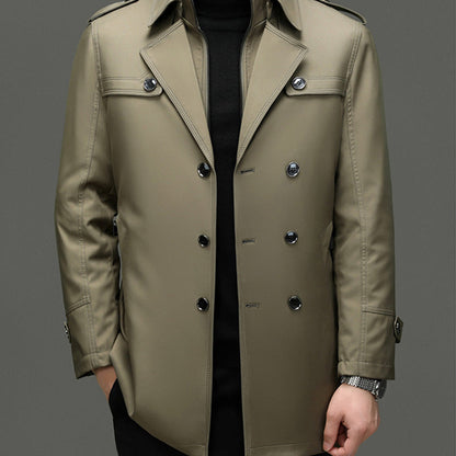 🔥55% discount🔥Men's Medium-Length Trench Coat with Detachable Inner🔥 Free Delivery
