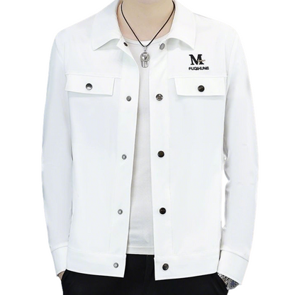 Men's Windproof Lightweight Button-Down Jacket