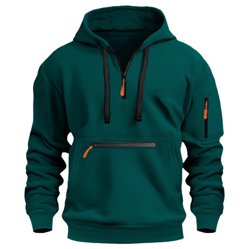 🍂Men's Warm Utility Quarter-Zip Hoodie -👏Comfort, Style, And Practicality Are Combined In One Versatile Piece!
