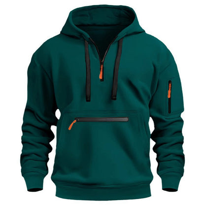 🍂Men's Warm Utility Quarter-Zip Hoodie -👏Comfort, Style, And Practicality Are Combined In One Versatile Piece!