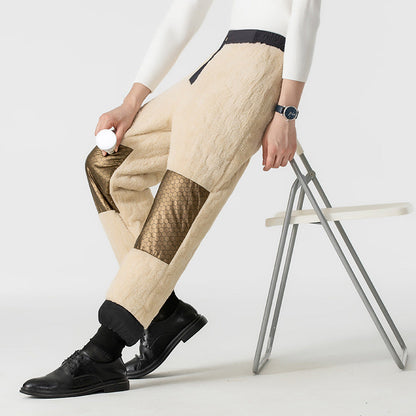 ✨ Men’s Cozy Fleece-Lined Thermal Pants with Graphene Knee Pads — Warm, Lightweight & Weather-Resistant