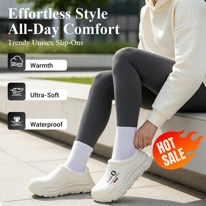🔥 Cozy Waterproof Fleece-Lined Slip-On Shoes — Ultra-Warm, Soft & Comfortable