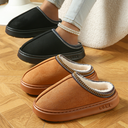 Women’s Plush-Lined Thick Sole House Slippers