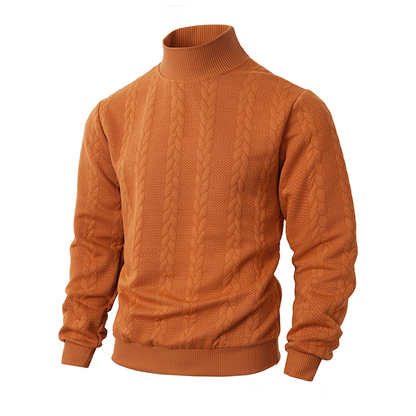 ❄️ Men’s Winter Thermal Slim-Fit Mock Neck Sweater — Cable Knit Edition (BF Sale)