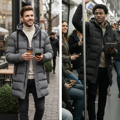 🔈🔈Winter Useful Products - 63% OFF❄️Men's Mid-length Down Jacket With Hood