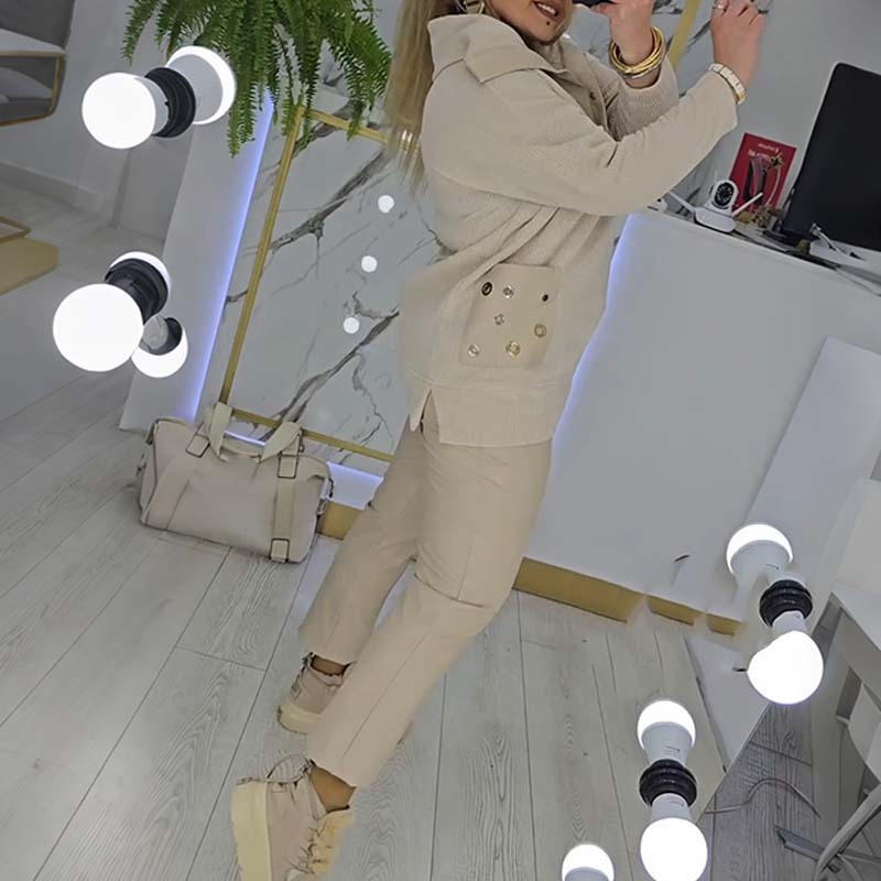 Women's elegant lapel loungewear set 🚛Free Shipping