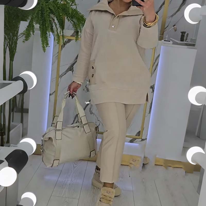 Women's elegant lapel loungewear set 🚛Free Shipping
