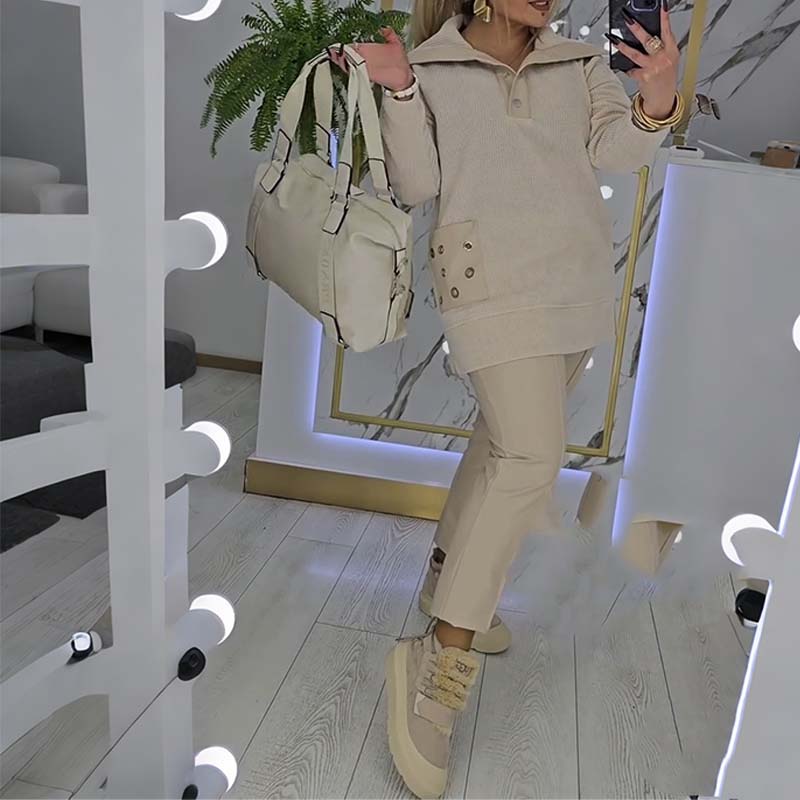 Women's elegant lapel loungewear set 🚛Free Shipping