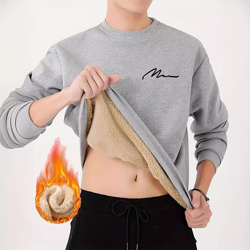 Men's Thermal Lined Crewneck Sweatshirt🚛Free Shiping